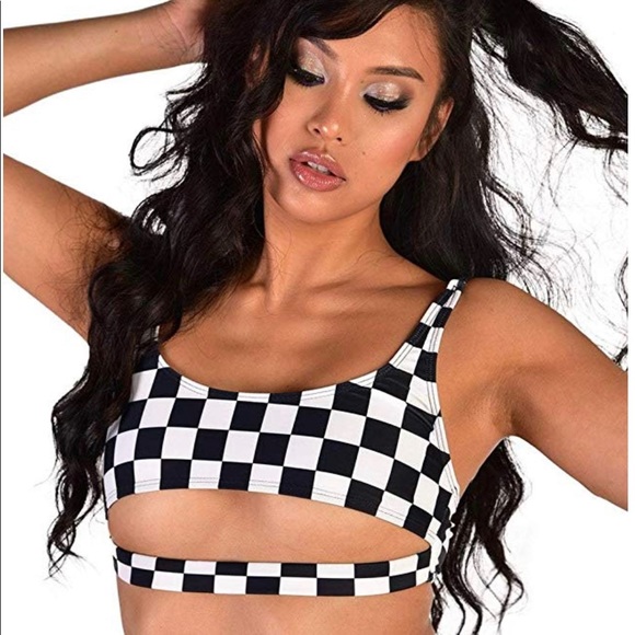 checkered rave top